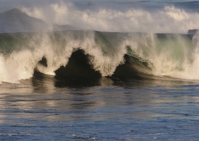 Oxygen is mixed into the ocean at the surface, but beyond a certain depth there is no benefit from this surface mixing.  C. Coimbra photo